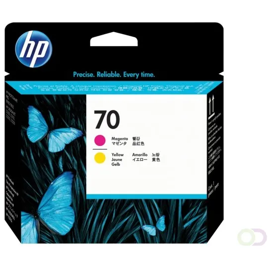 HP 70 magenta/gele DesignJet printkop (C9406A) Magenta;Geel