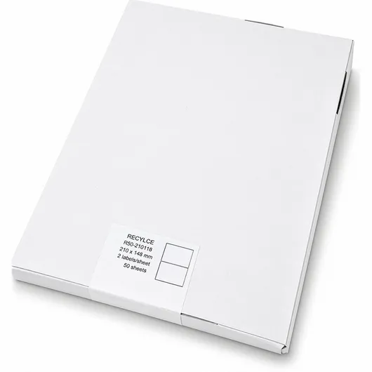 rillprint Etiket Rillprint 210x148mm recycled wit 100 stuks
