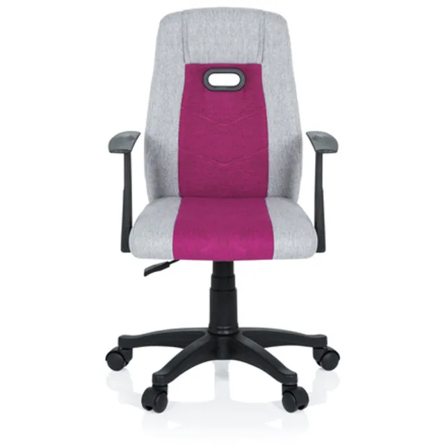 hjh office Kinder bureaustoel KIDDY EXTRA met armleuningen grijs / pink hjh OFFICE Grijs / Roze