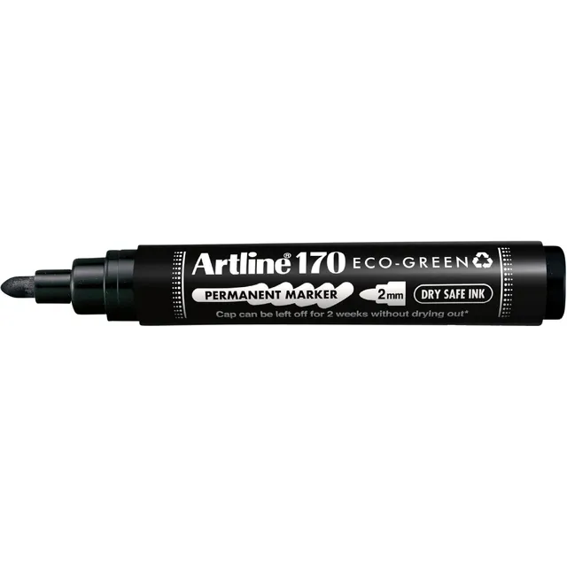 Artline Permanent marker Artline170 Dry Safe Eco rond medium zwart