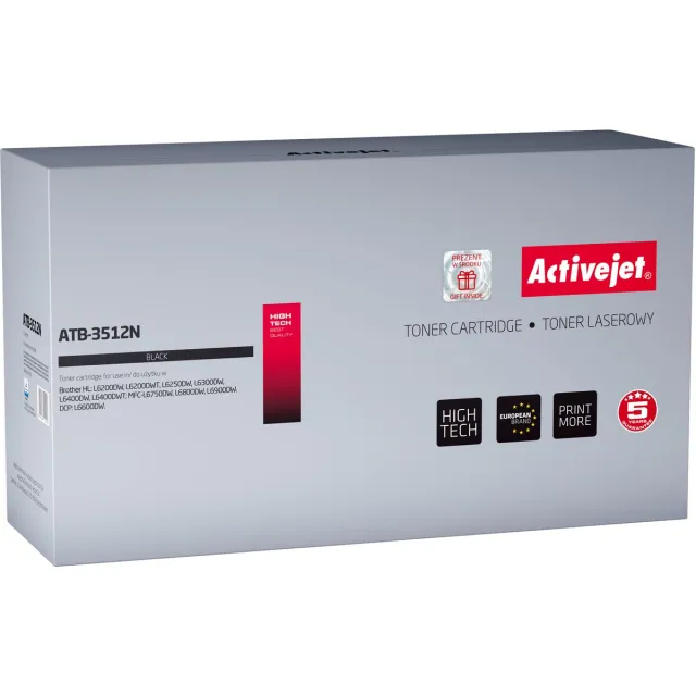 ActiveJet ATB-3512N toner voor brother printer; Brother TN-3512 Vervanging; Opperste; 12000 pagina's; zwart.