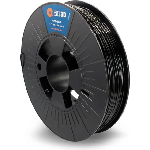 Fill 3D PETG Black 0,5 kg Zwart