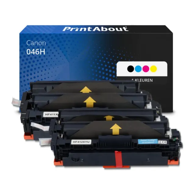PrintAbout huismerk Toner 046H 4-kleuren Multipack Hoge capaciteit Geschikt voor Canon