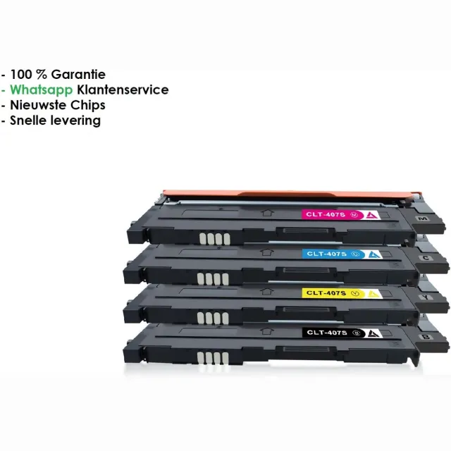 AtotZinkt Premium XL Multipack toners voor Samsung CLT-4072S K4072S C4072S M4072S Y4072S -Rood, Blauw, Geel, zwart | Samsung CLP310/ CLP310N/ CLP315/ CLP315N/ CLP315W/ CLX3170FN/ CLX3170N/ CLX3