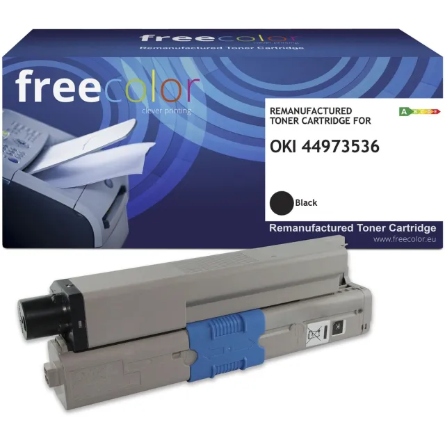 Freecolor Vervangt OKI 44973536 Toner - Zwart - 2200 pagina's - Compatible
