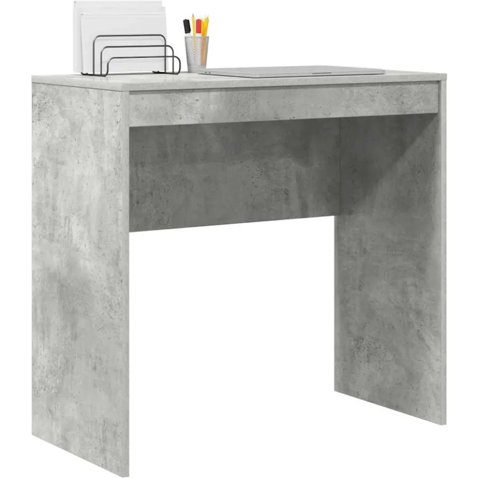 vidaXL Bureau Beton Grijs 80 x 40 x 76 cm