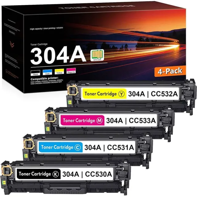 WeCare 4-pack | Geschikt voor HP 304 / HP 304A Toner cartridges - Geschikt voor HP Color LaserJet CM2320FXI - CM2320NF - CM2320 - CP2025 - CP2025N - CP2025DN Multipack 4 toners