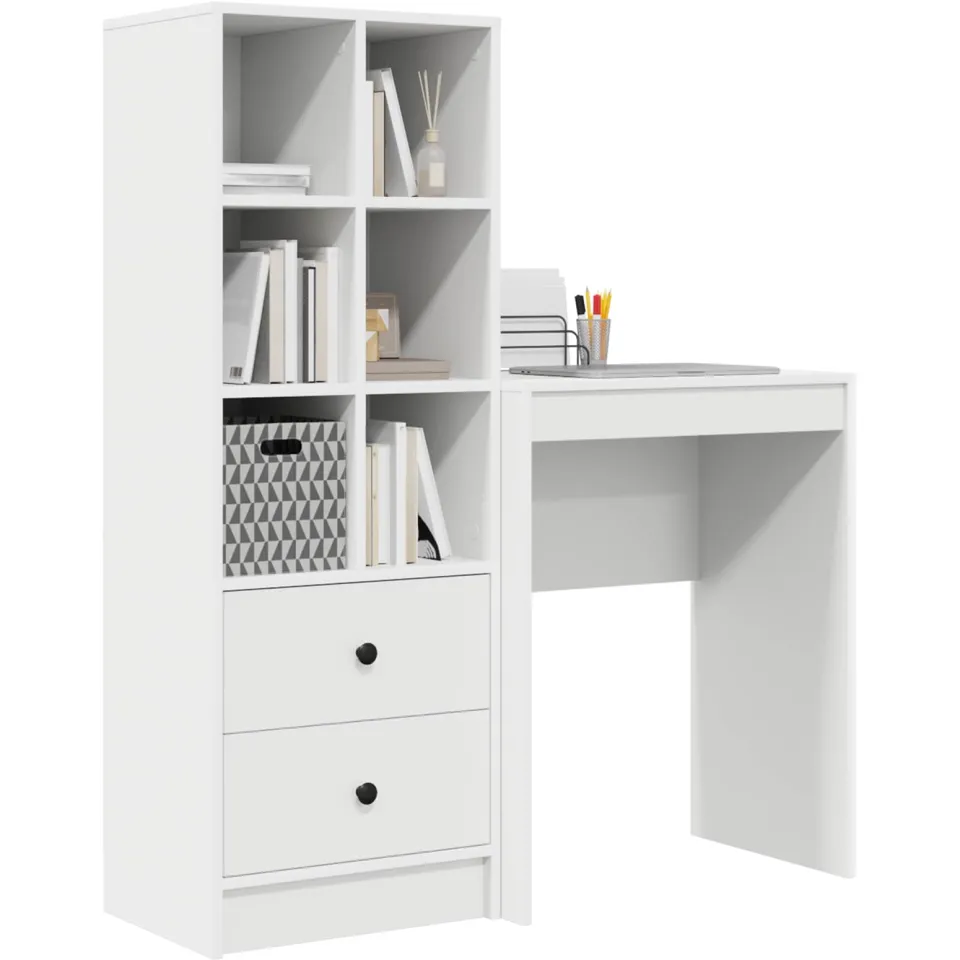 vidaXL Bureau Wit 105,5 x 34 x 127 cm 2 st