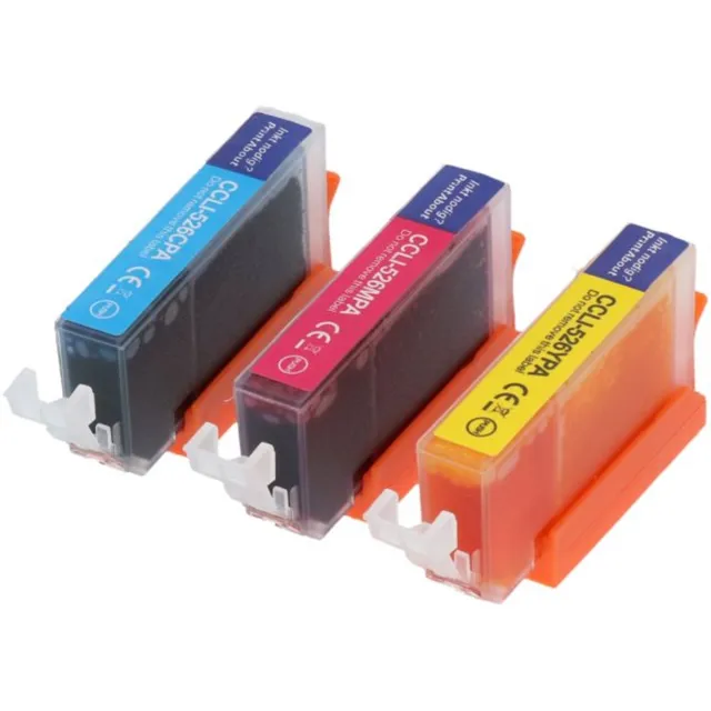 PrintAbout huismerk Inktcartridge CLI-526C/M/Y 3-kleuren Multipack geschikt voor Canon
