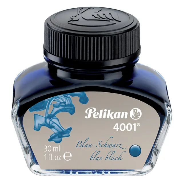 Pelikan Vulpeninkt Pelikan 4001 30ml blauw/zwart