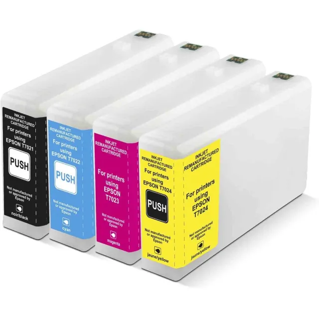 Nextsupplies Multipack Epson T702 (Black, Cyan, Magenta, Yellow). Originele inkt-cartridges, circulair.