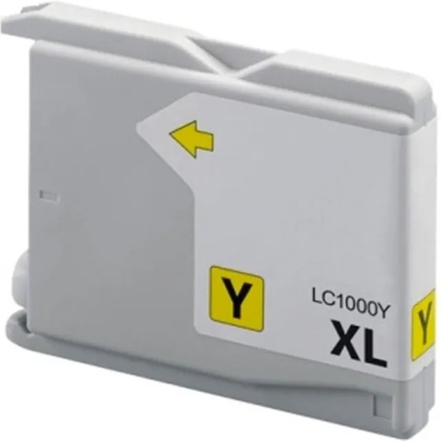Inktkeuze LC-1000 XL Geel - Huismerk inktcartrigde compatible met Brother DCP 130C \ DCP 330C \ DCP 350C \ DCP 357C \ DCP 540CN \ DCP 560CN \ DCP 750CW \ DCP 770CW \ MFC 240C \ MFC 3360C \ MFC 440CN \ MFC 465CN \ MFC 5460CN \ MFC 5860CN \ MFC 660CN