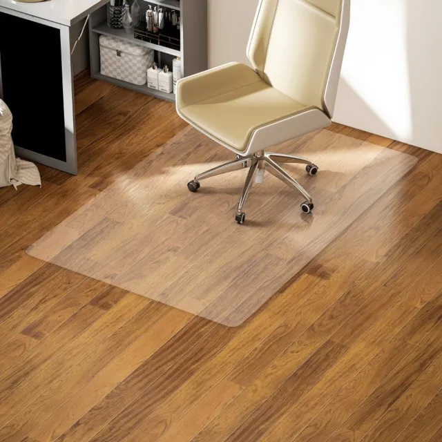 MIVRAY Bodembeschermmat – Antislip 100 x 150 cm – Kunststof – Transparant – Voor Bureaustoelen En Vloerbescherming – Opvouwbaar
