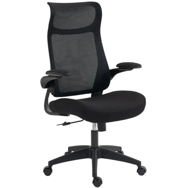 ZYLARO Ergonomische Bureaustoel met 3D-armleuningen, Mesh-rugleuning, S-vormige Rugleuning, Hoofdsteun & Kantelfunctie - In Hoogte Verstelbaar - 360° Draaibaar - Kantoorstoel - Gamestoel - Volwassenen Stoel - Computerstoel - Zwart