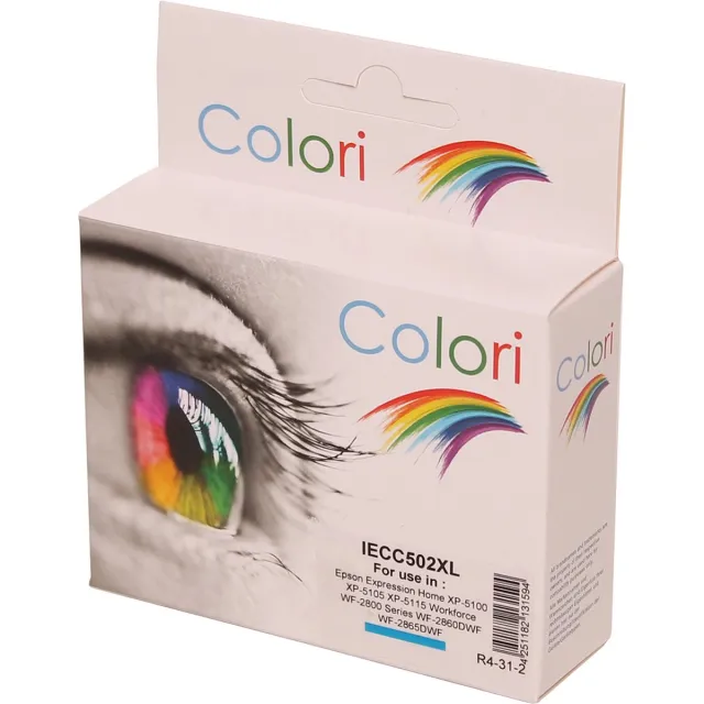 Colori huismerk inkt cartridge geschikt voor Epson 502XL cyan voor Expression Home XP-5100 XP-5105 XP-5115 Workforce WF-2800 Series WF-2860DWF WF-2865DWF