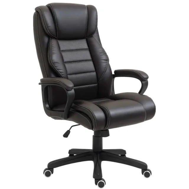 ZYLARO Ergonomische Bureaustoel met Massagefunctie - In Hoogte Verstelbaar - 360° Draaibaar - Draaistoel - 6 Vibratiepunten -Kantoorstoel - Gamestoel - Volwassenen Stoel - Directiestoel - Computerstoel - Bruin