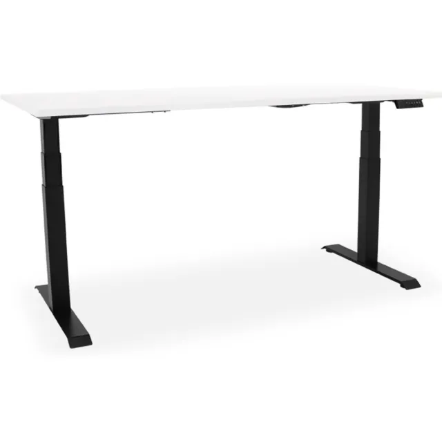 Officetopper Elektrisch zit-sta bureau Essential NPR - 180x80cm - wit/zwart