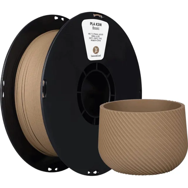 kexcelled PLA Mat Bruin Papier/Matte Kraft 1.75mm 1kg 3D Printer filament Mat Bruin Papier/Matt Kraft - PLA K5M 1kg