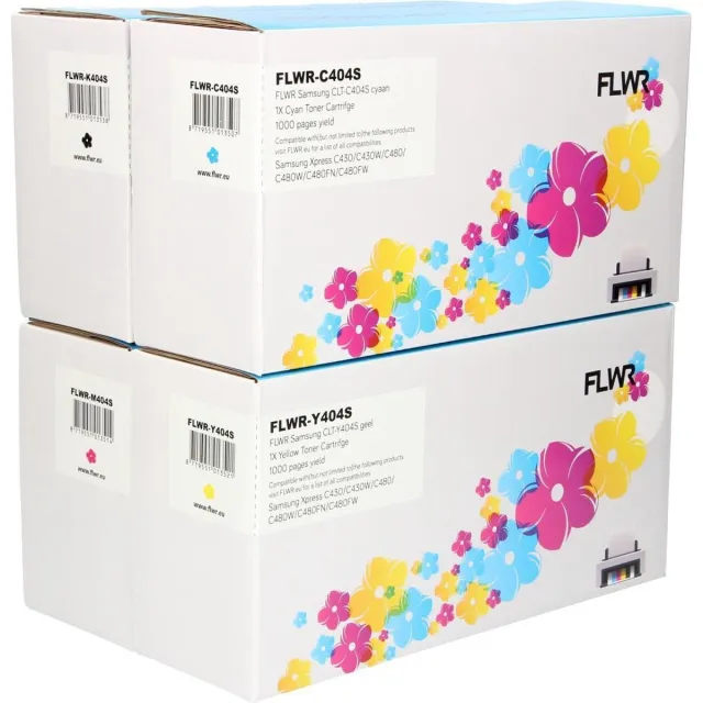 FLWR Toners / Samsung CLT-P404C Multipack / zwart en kleur / Geschikt voor Samsung