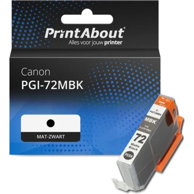 PrintAbout huismerk Inktcartridge PGI-72MBK Mat-zwart geschikt voor Canon