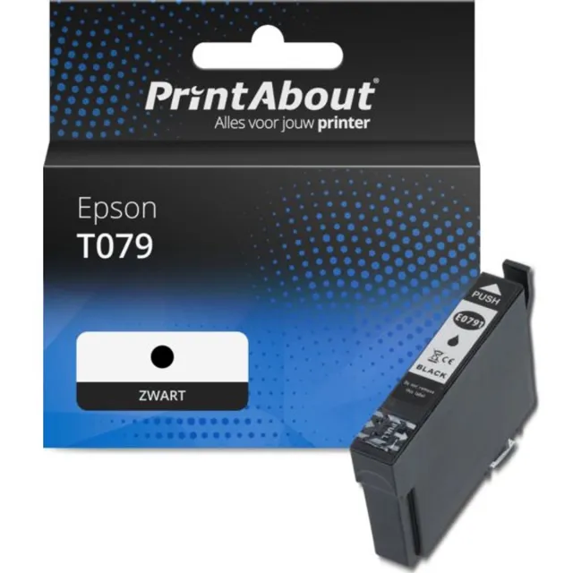 PrintAbout huismerk Inktcartridge T079 (C13T07914010) Zwart geschikt voor Epson