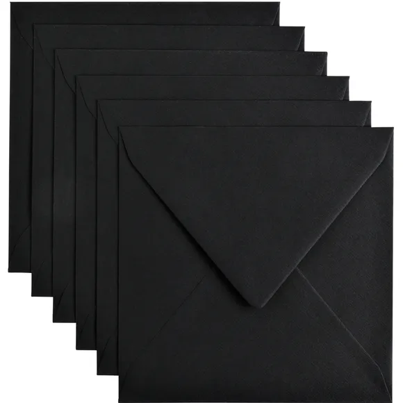 Papicolor Envelop Papicolor 140x140mm ravenzwart pak à 6 stuks