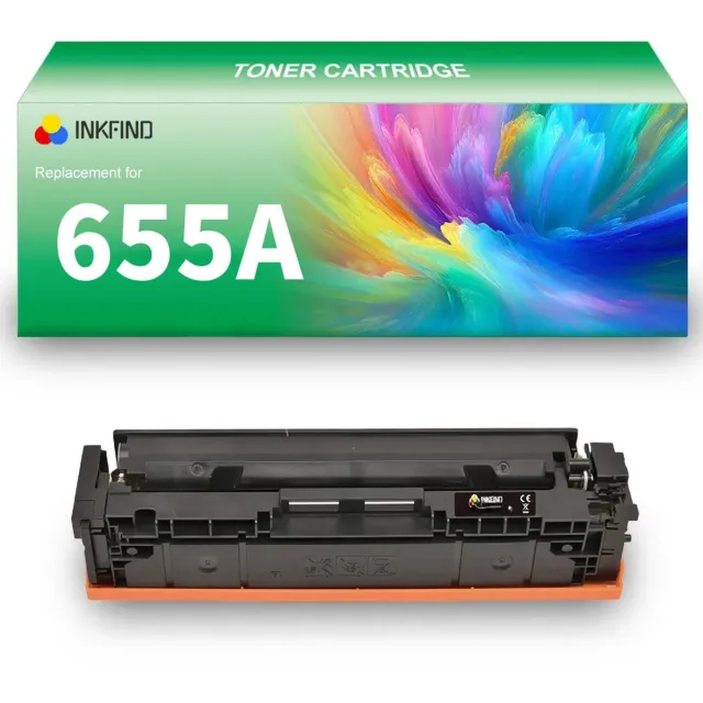 INKFIND 655A (CF450A) Zwart tonercartridge compatibel met HP 655A (CF450A) Zwart toner cartridge - 1-pack Black Zwart x 1