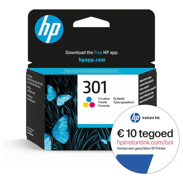 HP 301 - Inktcartridge - Origineel - Standaard capaciteit - Kleur + Instant Ink tegoed