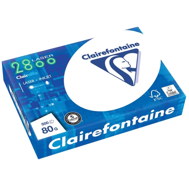 Clairefontaine Clairalfa printpapier ft A4, 80 g, pak van 500 vel wit