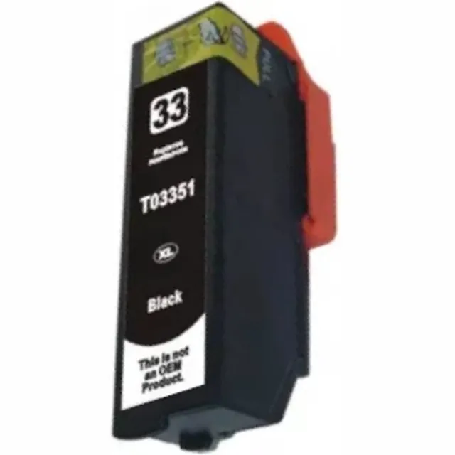 Inktkeuze 33XL Zwart Huismerk Inkt Cartridge | Compatible met Epson 33XL Zwart | Geschikt voor Epson Expression Home series XP-530, XP-630, XP-635, XP-830, Premium series XP-530, XP-540, XP-630, XP-635, XP-640, XP-645, XP-7100, XP-830, XP-900