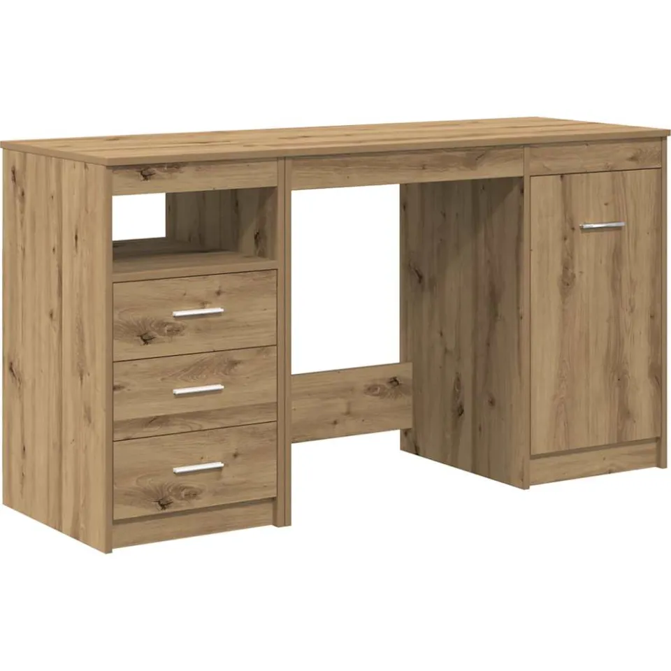 vidaXL Bureau met kast Artisan Oak Engineered Wood, foto 3