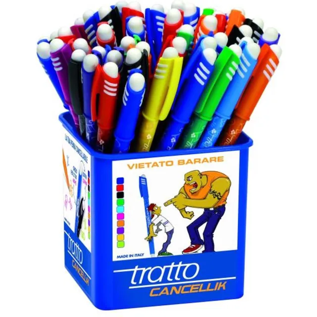 Tratto 826500 balpen Zwart, Blauw, Groen, Rood 50 stuk(s) Meerkleurig