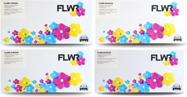 FLWR Toners / Samsung P4092C rainbow kit / zwart en kleur / Geschikt voor Samsung