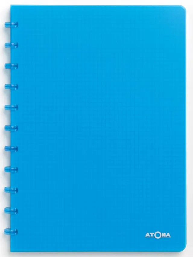 Atoma Trendy schrift, ft A4, 144 bladzijden, geruit 5 mm, transparant turkoois