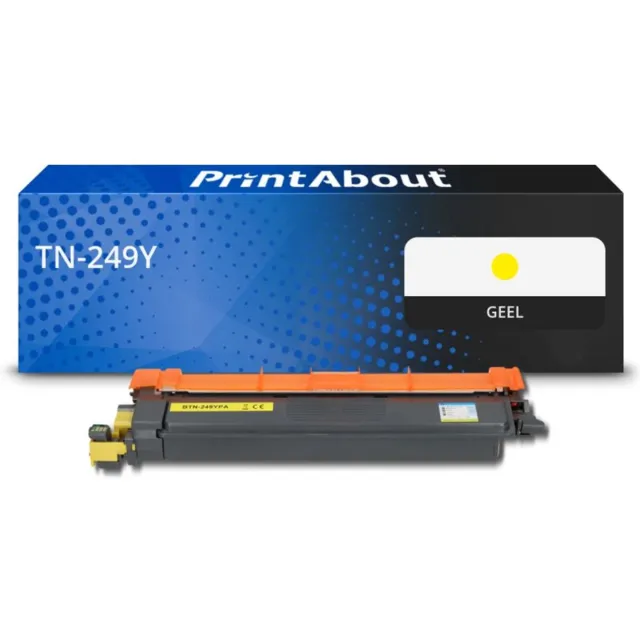 PrintAbout huismerk Toner TN-249Y Geel geschikt voor Brother
