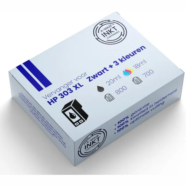 G&G HP 303 XL (3YN10AE) - Huismerk Inktcartridge - Zwart / Cyaan / Magenta / Geel Zwart, Cyan, Magenta, Yellow