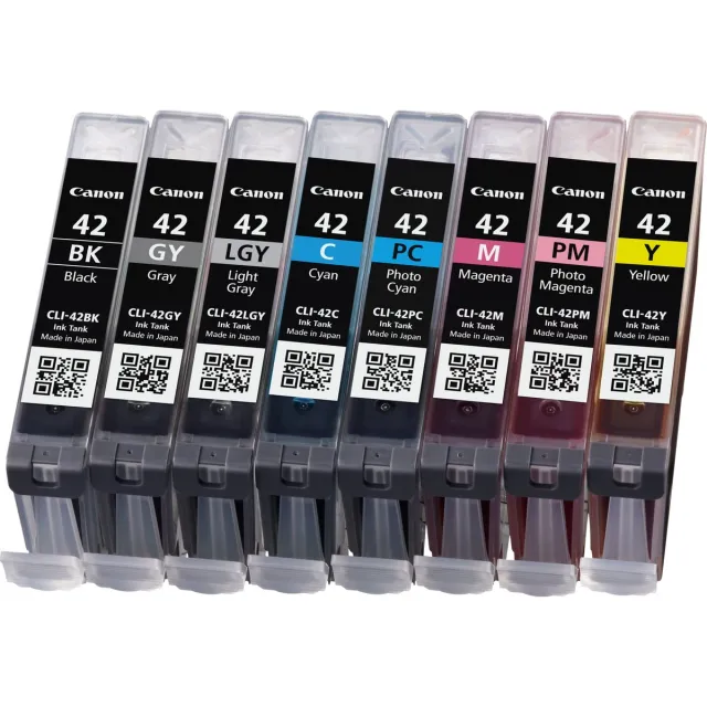 Canon CLI-42 - Inktcartridge / Zwart / Cyaan / Magenta / Foto Magenta / Foto Cyaan / Grijs / Licht Grijs Kleur