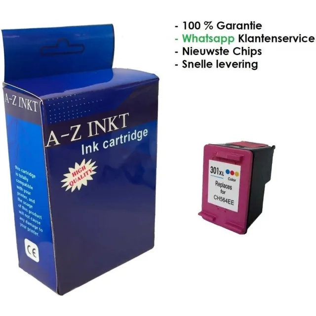 AtotZinkt huismerk inktcartridge voor HP 301XL kleur van 18ml bespaar tot 80%
