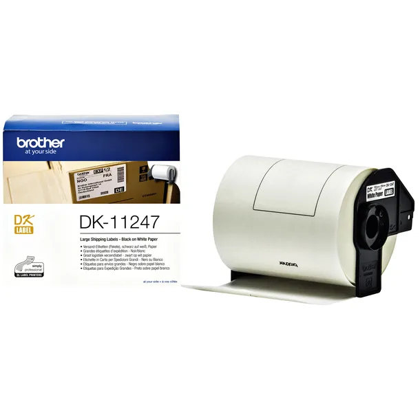 Brother Etiket Brother DK-11247 verzendlabel groot 103x164mm 1 rol á 180 stuks wit