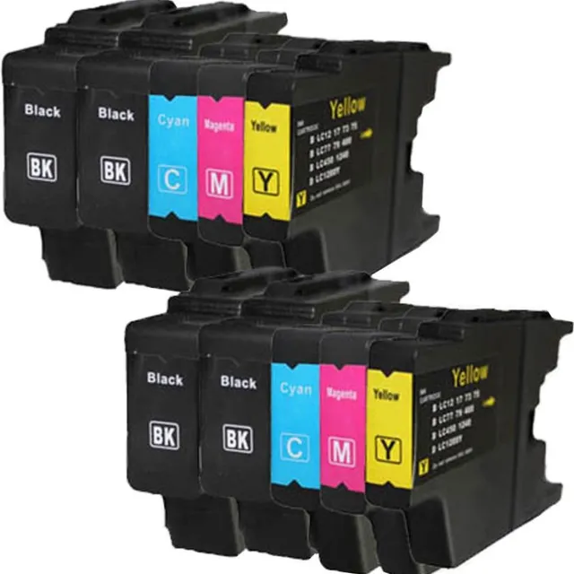 inkmaster Multipack set van 10 x Inkmaster Huismerk Hoogwaardige cartridges voor Brother LC-1220 - LC-1240 hoge capaciteit ( 4 x zwart 2 x C , M , Y)
