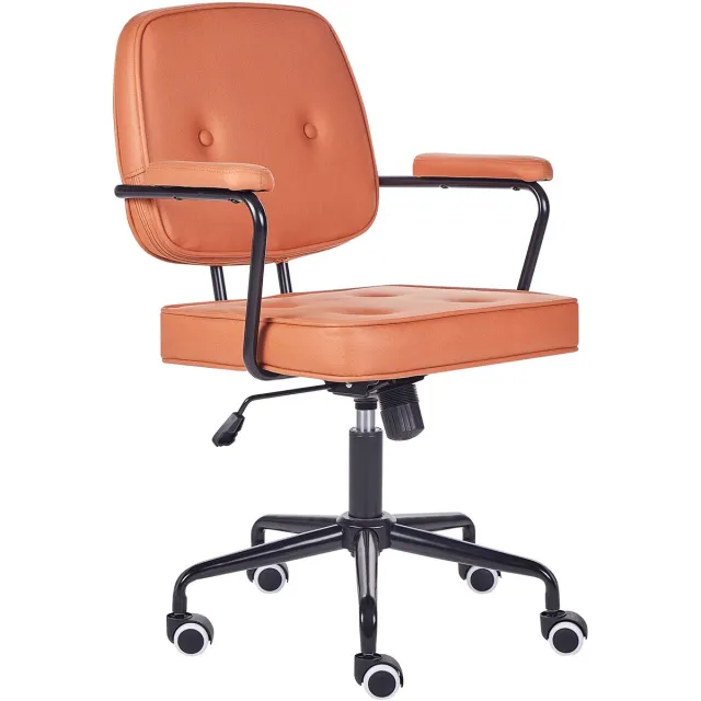 Beliani PAWNEE - Bureaustoel - Oranje - Polyester