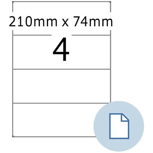 Herma Etiket HERMA 8405 A4 EXPR 500 210x74mm wit 2000 stuks
