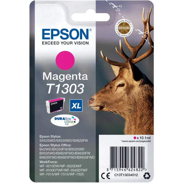 Epson inktcartridge T1303, 600 pagina's, OEM C13T13034012, magenta