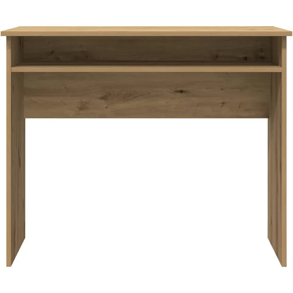 vidaXL Bureau 90x50x74 cm bewerkt hout artisanaal eikenkleur Bruin