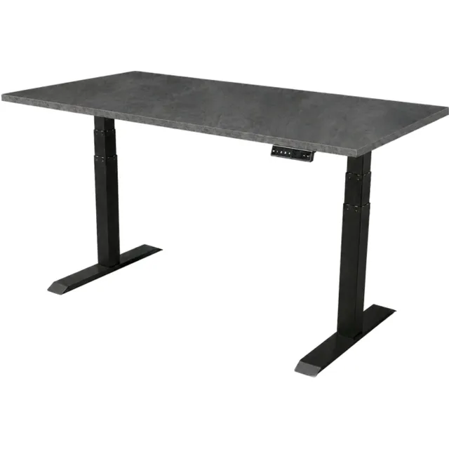 Sedero Elektrisch verstelbaar bureau - 180x80 cm - Dual motor - Zwart / Donker Marmer