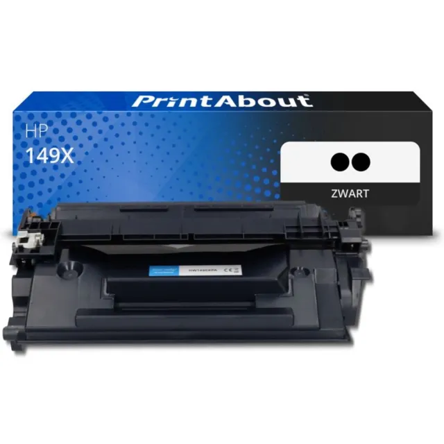 PrintAbout huismerk Toner 149X (W1490+1490X) Zwart Multipack Hoge capaciteit geschikt voor HP