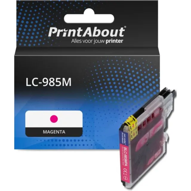 PrintAbout huismerk Inktcartridge LC-985M Magenta geschikt voor Brother