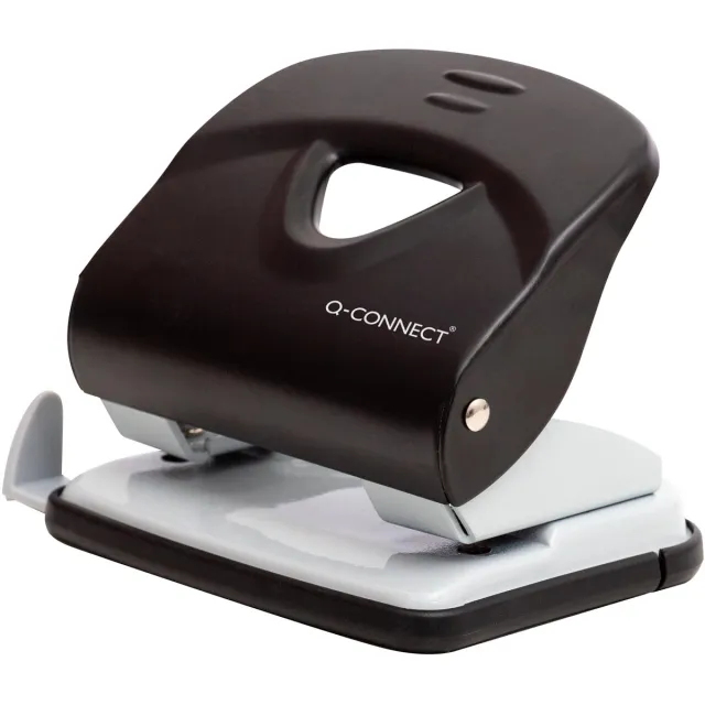 Q-CONNECT Light Duty perforator, metaal, 30 blad, zwart