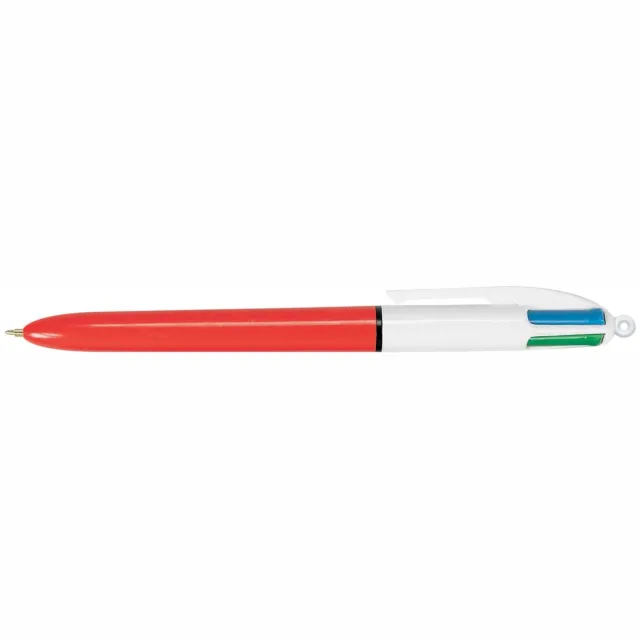 Bic Colours Original Fine 4-kleurenbalpen, fijn, klassieke inktkleuren, oranje, met EAN code blauw