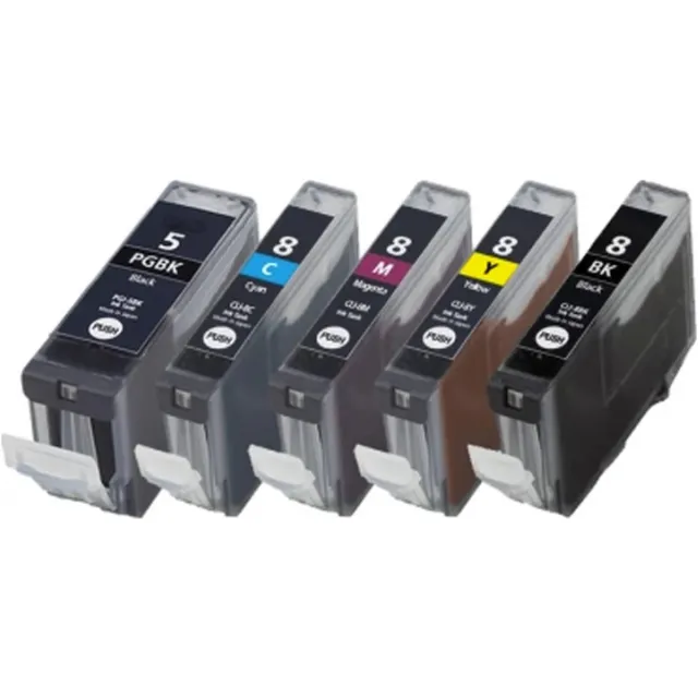 G&G Voordeelset - Vervanger voor Canon 5 & 8 Serie Black, PhotoBlack, Cyan, Magenta, Yellow
